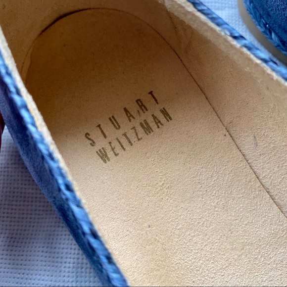Stuart Weitzman denim blue loafers in suede - Picture 4 of 8